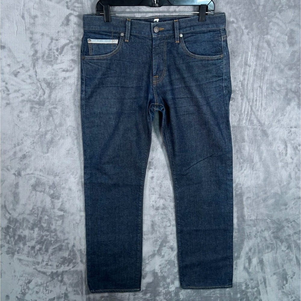 7 For All Mankind Jeans‎ Mens 32x28 The Straight Blue Wash Denim Stretch